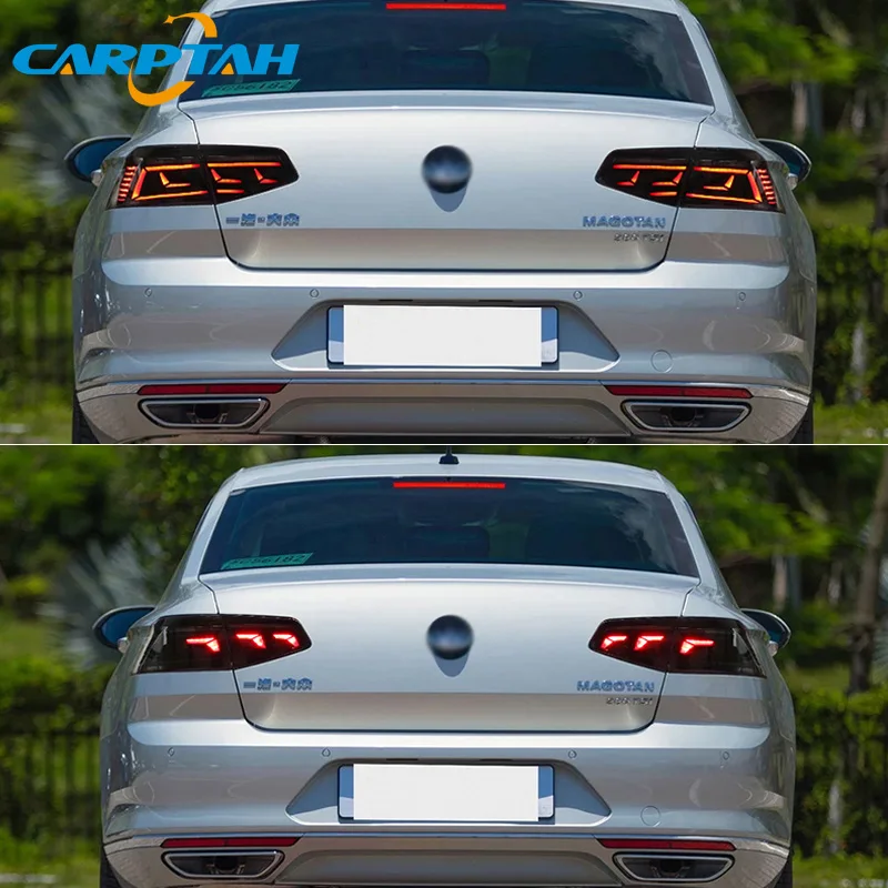 

1 Pair LED Tail Light Taillight For Volkswagen VW Passat B8 2017 2018 2019 Rear Fog Lamp + Brake + Reverse + Dynamic Turn Signal