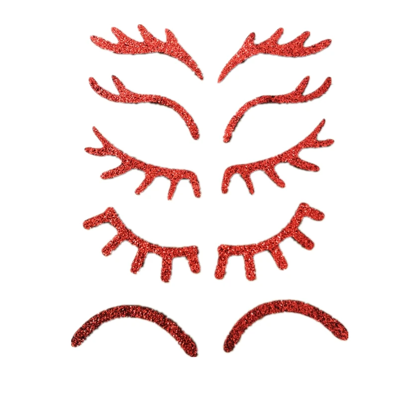 

Unicorn Glitter Felt 5Pairs Set Eyelash Decoration Happy Birthday Party Supplies Banner Baby Shower Cake Table Accessories Kids