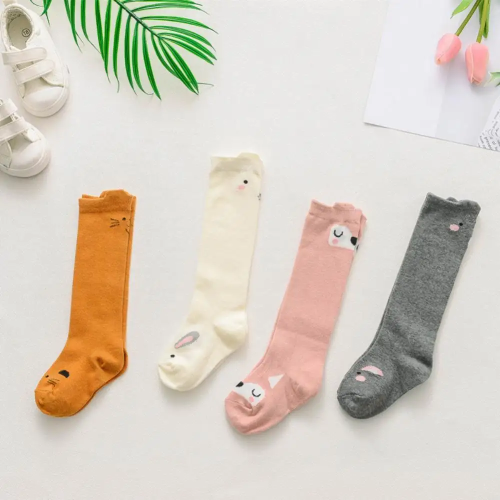 

1 Pair Lovely Cartoon Animal Baby Kids Girls Boys Long Knee-High Cotton Socks Tights Child Keep Warm In Autumn Winter Tube Socks