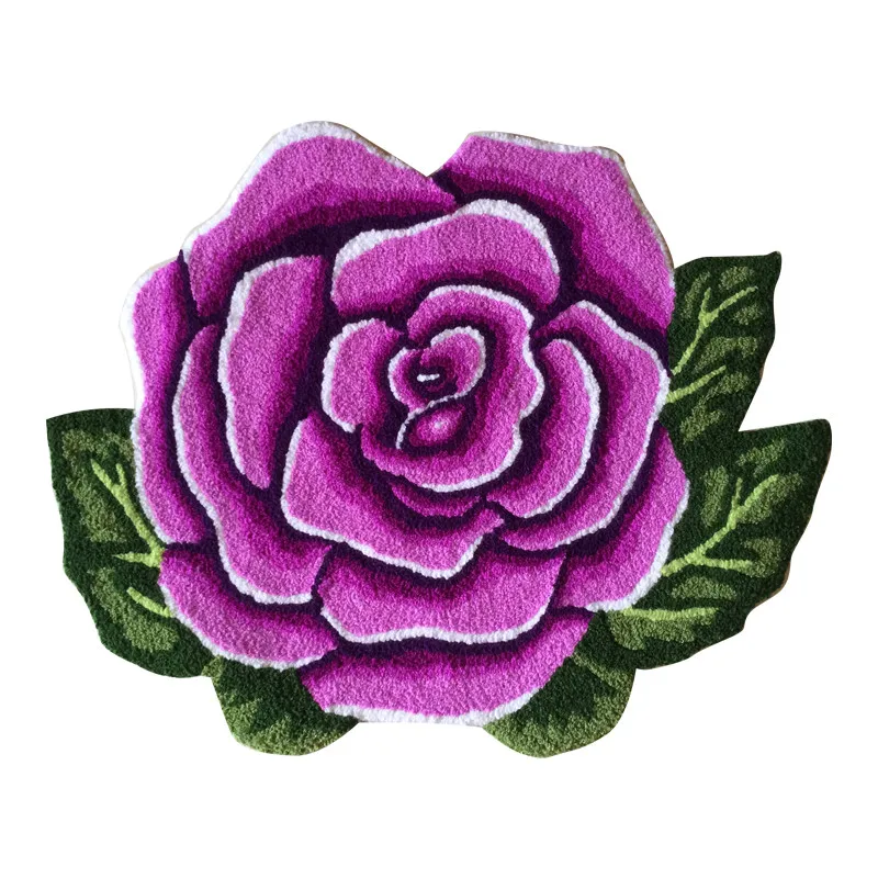 75*55 см коврики и ковровые покрытия в форме розы для гостиной 3D Цветочный Коврик