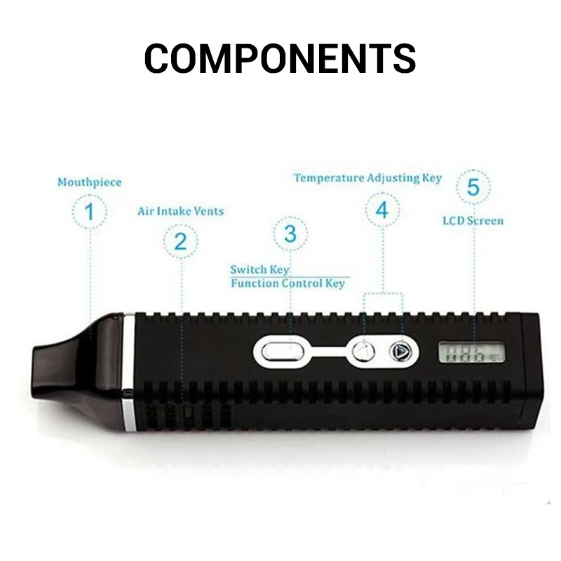 Vape Hebe Titan II испаритель сухой травы 2200 мАч батарея Cigarro Eletronico кальян ручка сухая
