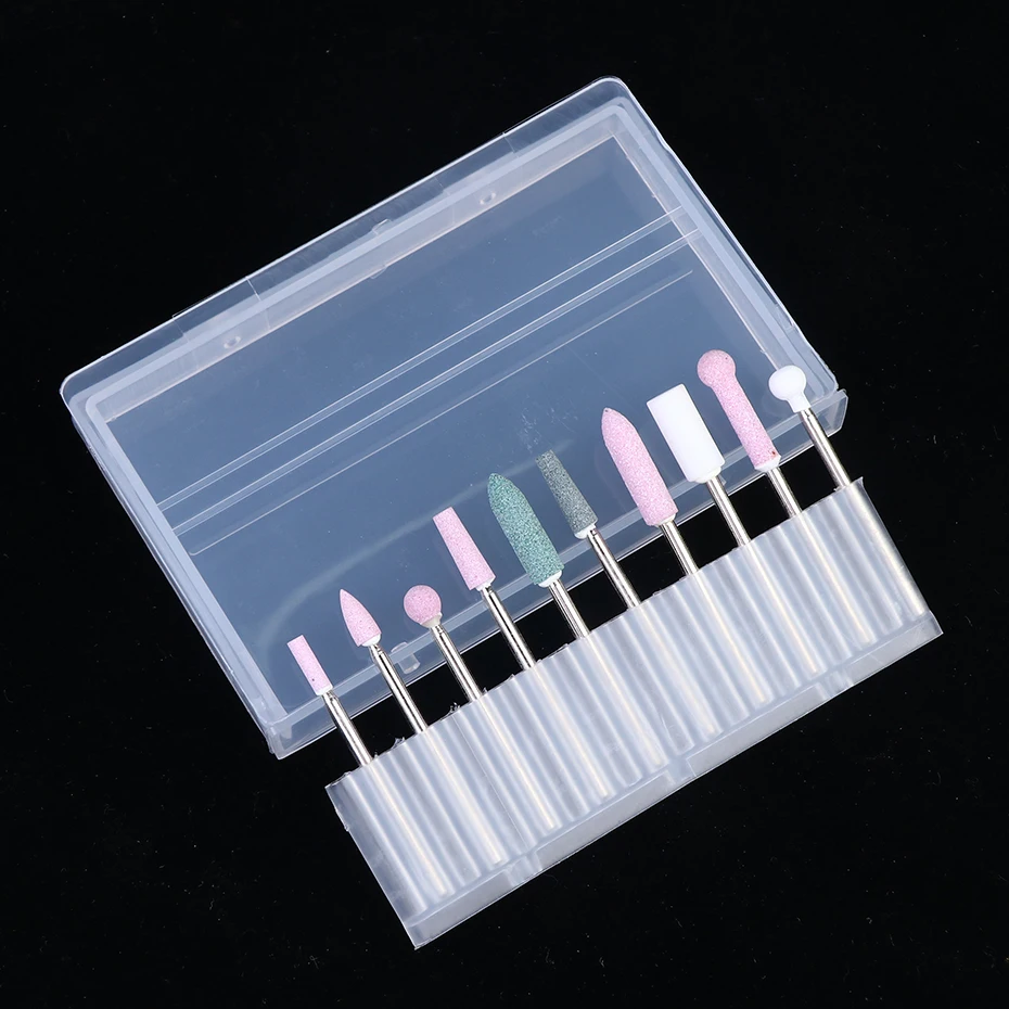 10pcs Ceramic Milling Cutter For Manicure Machine Corundum Nail Drill Burr Pedicure Polishing Art Tool LAMS01-10 | Красота и здоровье
