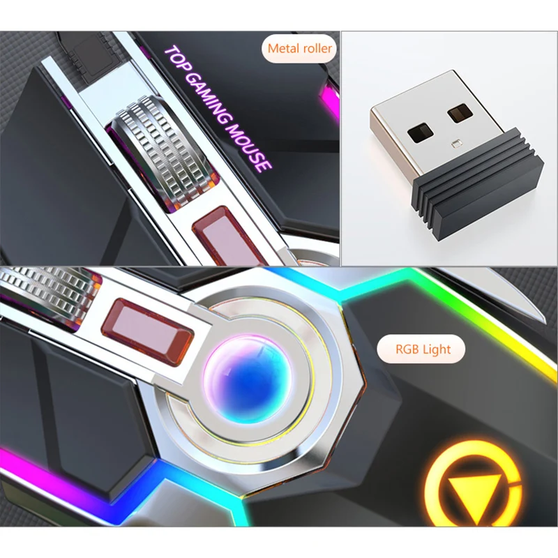 KIITO M4 эргономичная Беспроводная игровая мышь светодиодный Bluetooth компьютерная