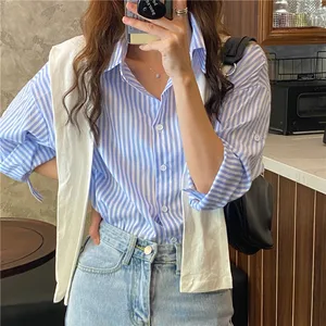 S-XL, новинка, большие размеры, женские блузки, весенние топы, femme, повседневная женская рубашка с длинным рукавом, хлопковая блузка для девочек, новые Блузы на осень