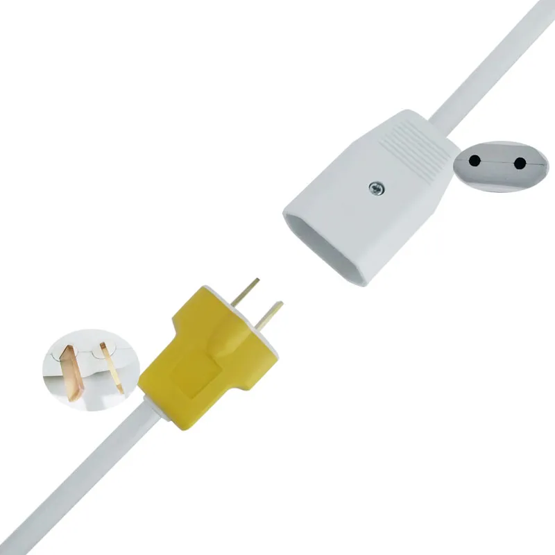 2 контактный адаптер питания для США и ЕС Удлинительный кабель провод шнур штекер