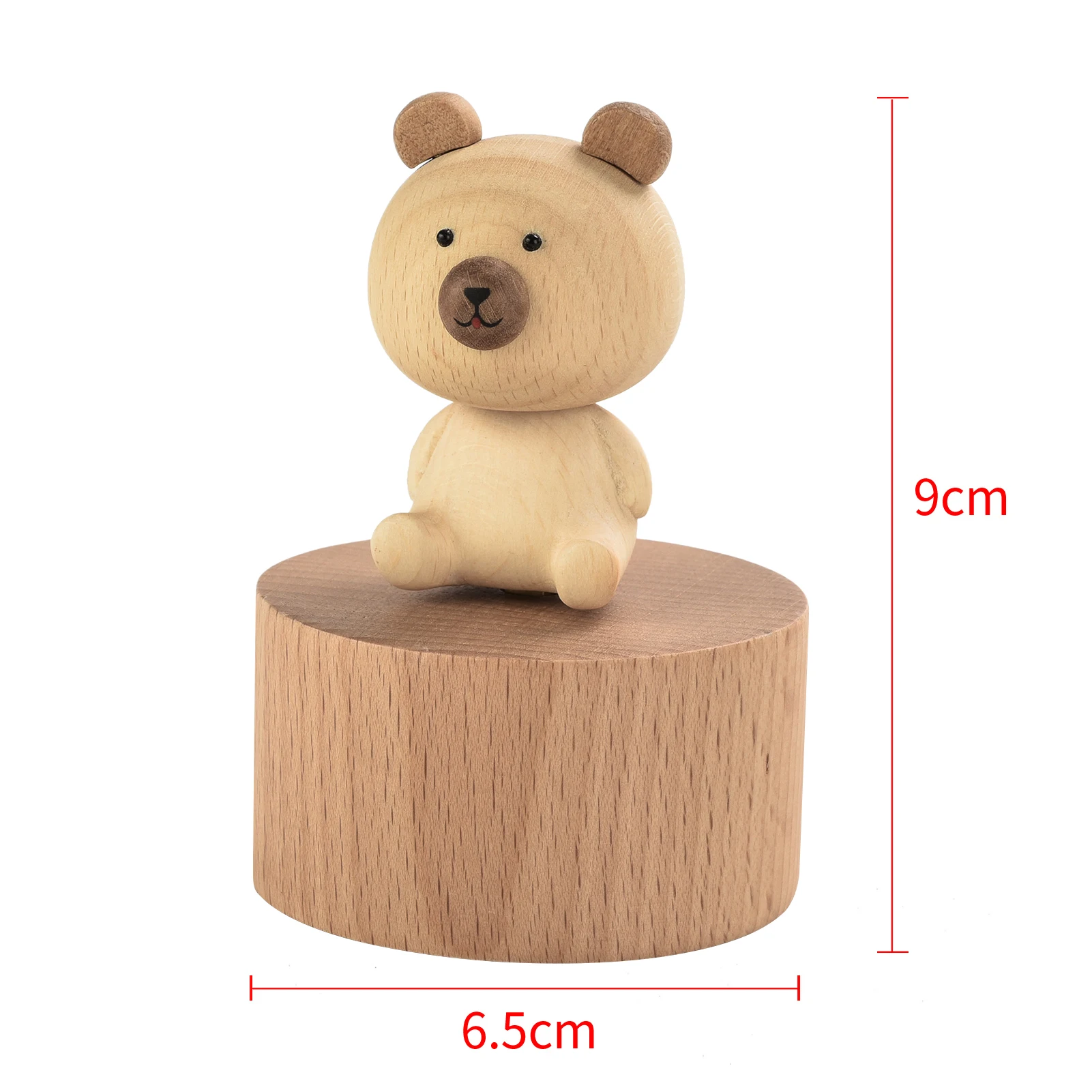 Ammoon деревянная музыкальная шкатулка с Симпатичные статуэтки для домашнего