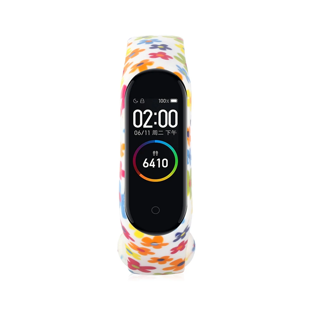 Ремешок для часов Xiaomi Mi Band 4 3 силиконовый разноцветный | Электроника