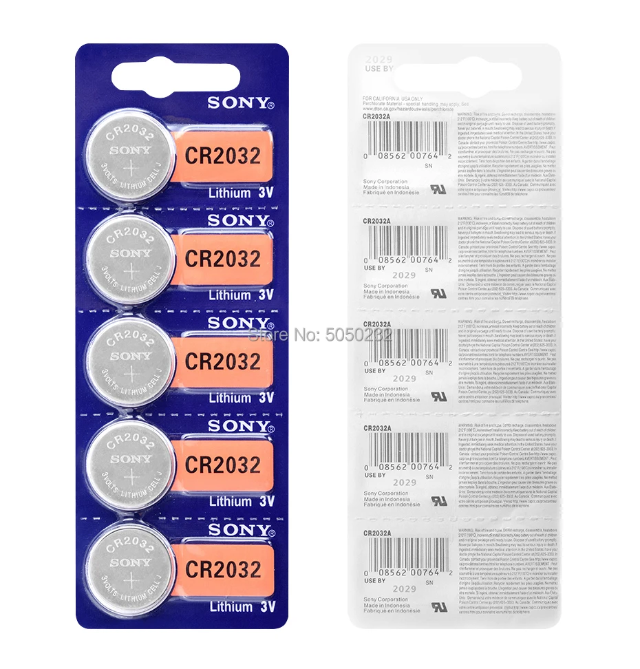 sony 500pc original cr2032 DL2032 ECR2032 5004LC KCR2032 BR2032 3v button battery coin car toy cell | Электроника