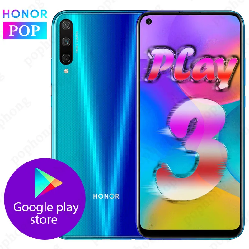 HONOR Play 3 мобильный телефон play 6 39 дюйма Восьмиядерный Kirin710F Android 9 0 разблокировка по