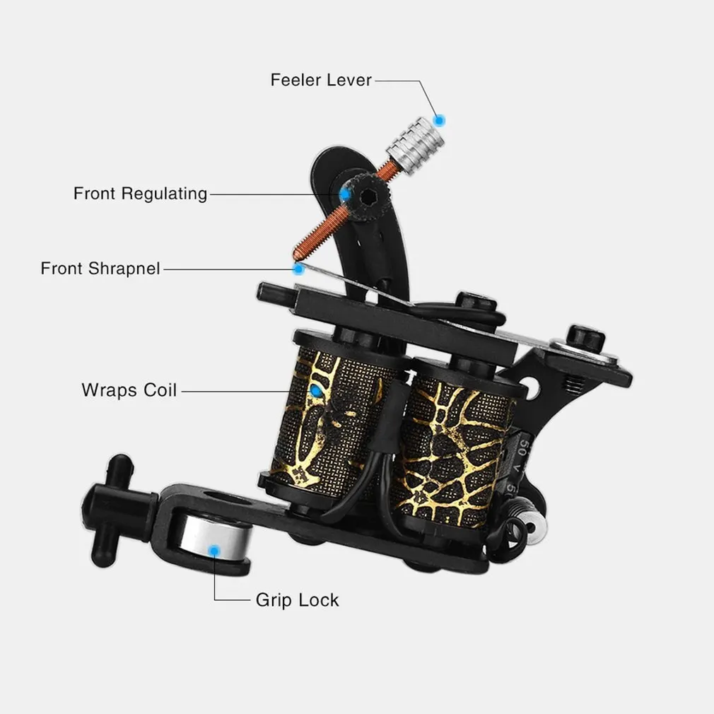 Тату-машинка с 8 катушками набор для тату-машинки источник питания тату
