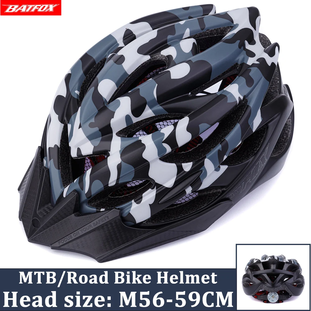 

BAT FOX Cycling Helmet Outdoor Safety bicycle helmet man woman Ultralight Integrally-moltded Mountain Road Bike MTB Helmet