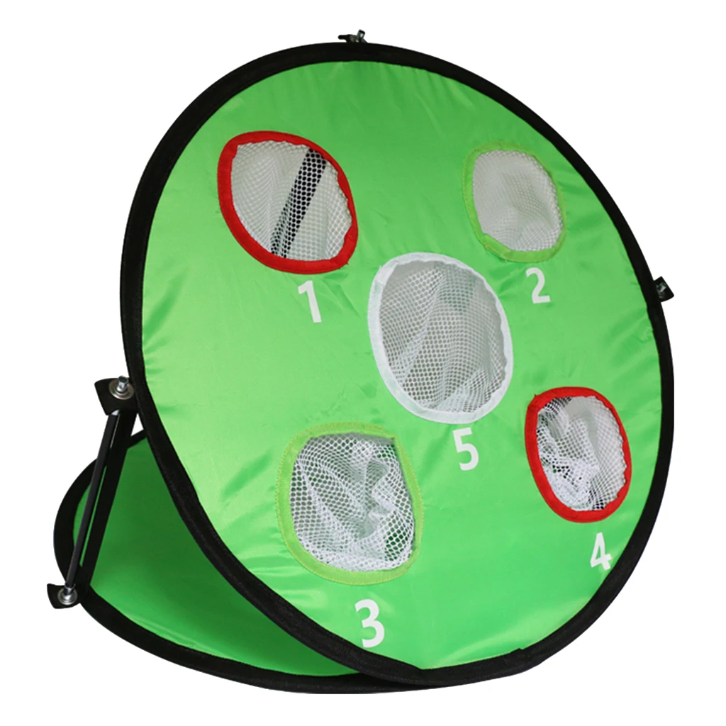 Portable Folding Golf Chipping Net Home 5-Hole Pitching Cage Practicing Gear