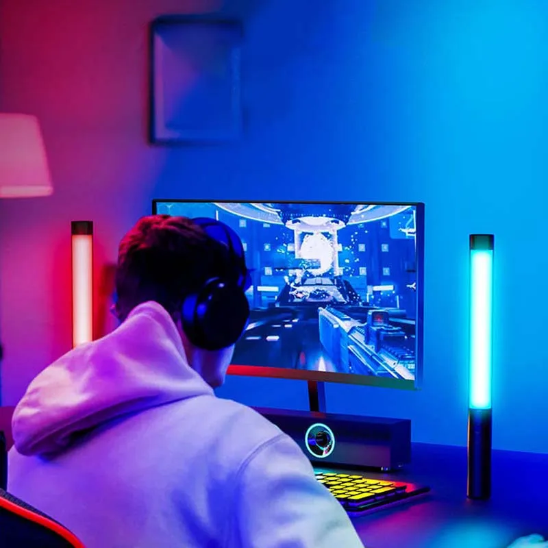 Портативный светильник с насыщенными цветами, ручной светодиодный штырь RGB, вспышка со скоростью фотографирования, освещение для видеофотосъемки.