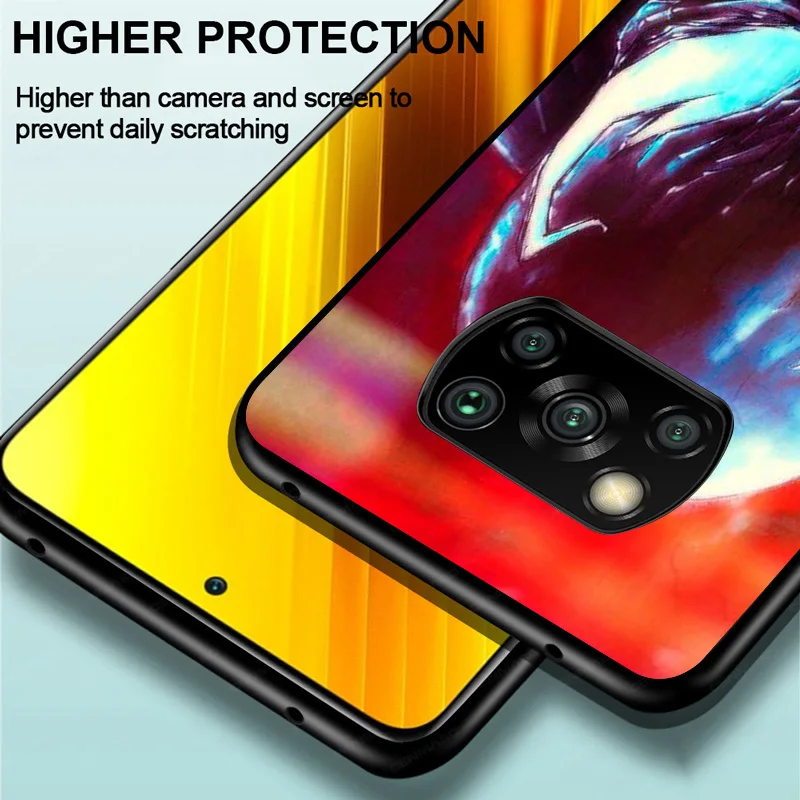 

Marvel Avengers Super Hero Venom For Xiaomi Poco C3 M3 M2 X3 NFC X2 F3 F2 F1 Mi A3 A2 Lite Pro TPU Silicone Black Phone Case