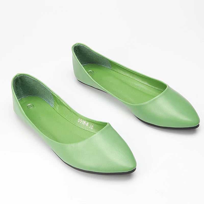 Женские балетки на плоской подошве с острым носком; Balerine Femme Zapatos De Mujer; зеленые балетки на плоской подошве; женские туфли с закрытым носком