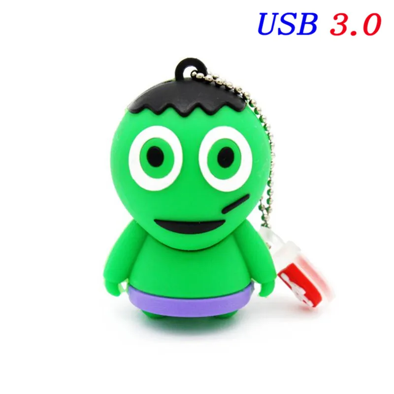 D Usb флеш-накопитель 32 ГБ 3,0, силиконовая ручка дьявола, 128 ГБ, 16 ГБ, 8 ГБ, 4 Гб, usb карта памяти, 64 ГБ, с Рождеством/Хэллоуином/подарком - Цвет: D