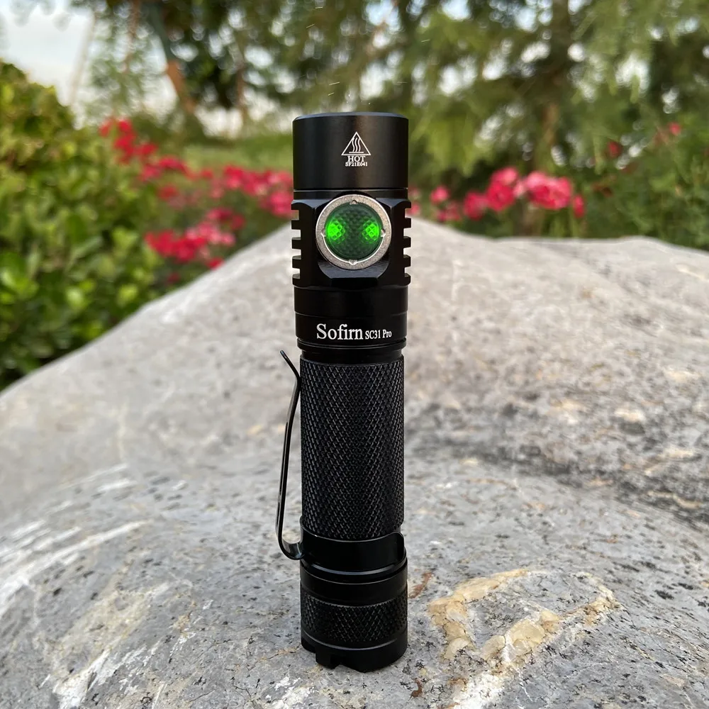 Online Sofirn SC31 Pro SST40 Leistungsstarke 2000LM LED Taschenlampe 18650 Taschenlampe USB C Wiederaufladbare Anduril UI Blau Grün Schwarz Farbe
