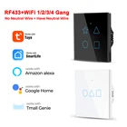 Умный сенсорный выключатель Tuya с поддержкой Wi-Fi, 110 В, 220 В, 1234 клавиши