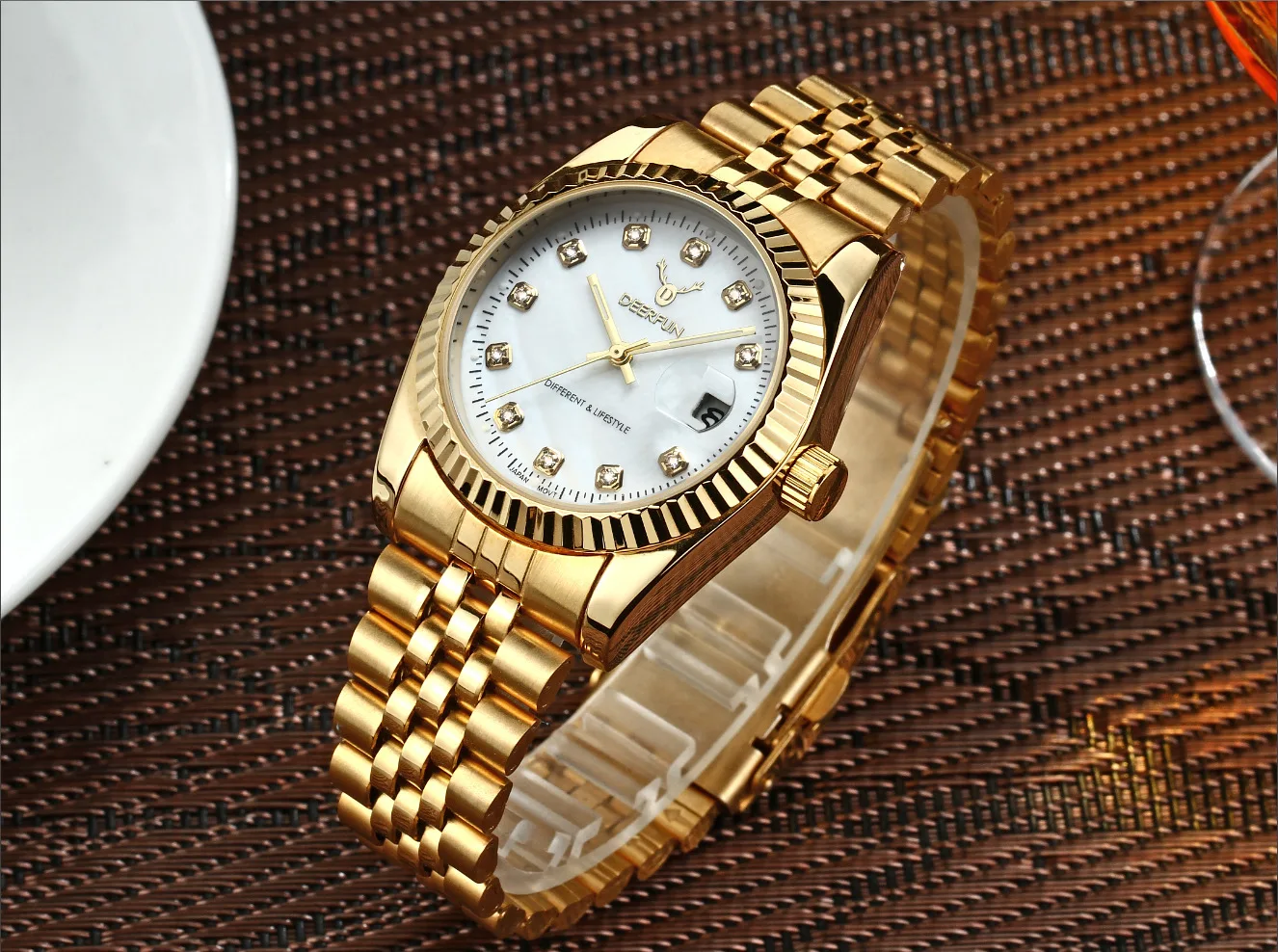 Швейцарские часы oyster perpetual Rolexable datejust MIYOTA, кварцевые классические деловые золотые часы с алмазной поверхностью reloj hombre