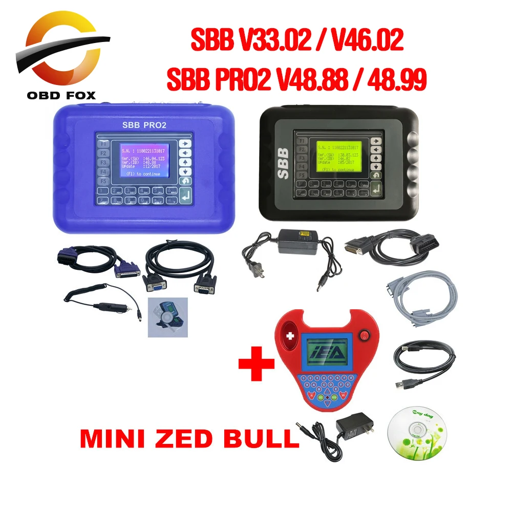 Устройство для изготовления ключей SBB Pro2 V48.88 V48.99 V33.02 V46.02 + Mini Zedbull Auto программатор