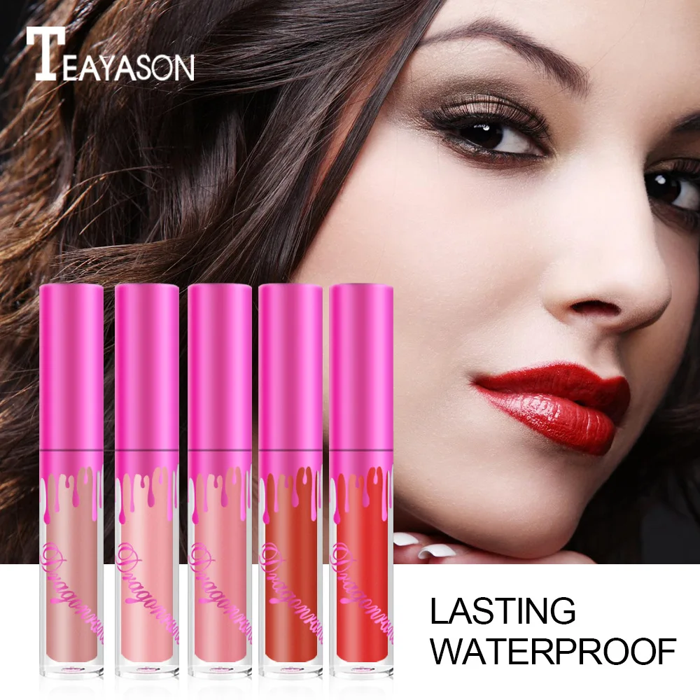 Макияж медовая матовая водостойкая помада стойкий блеск для губ сексуальный