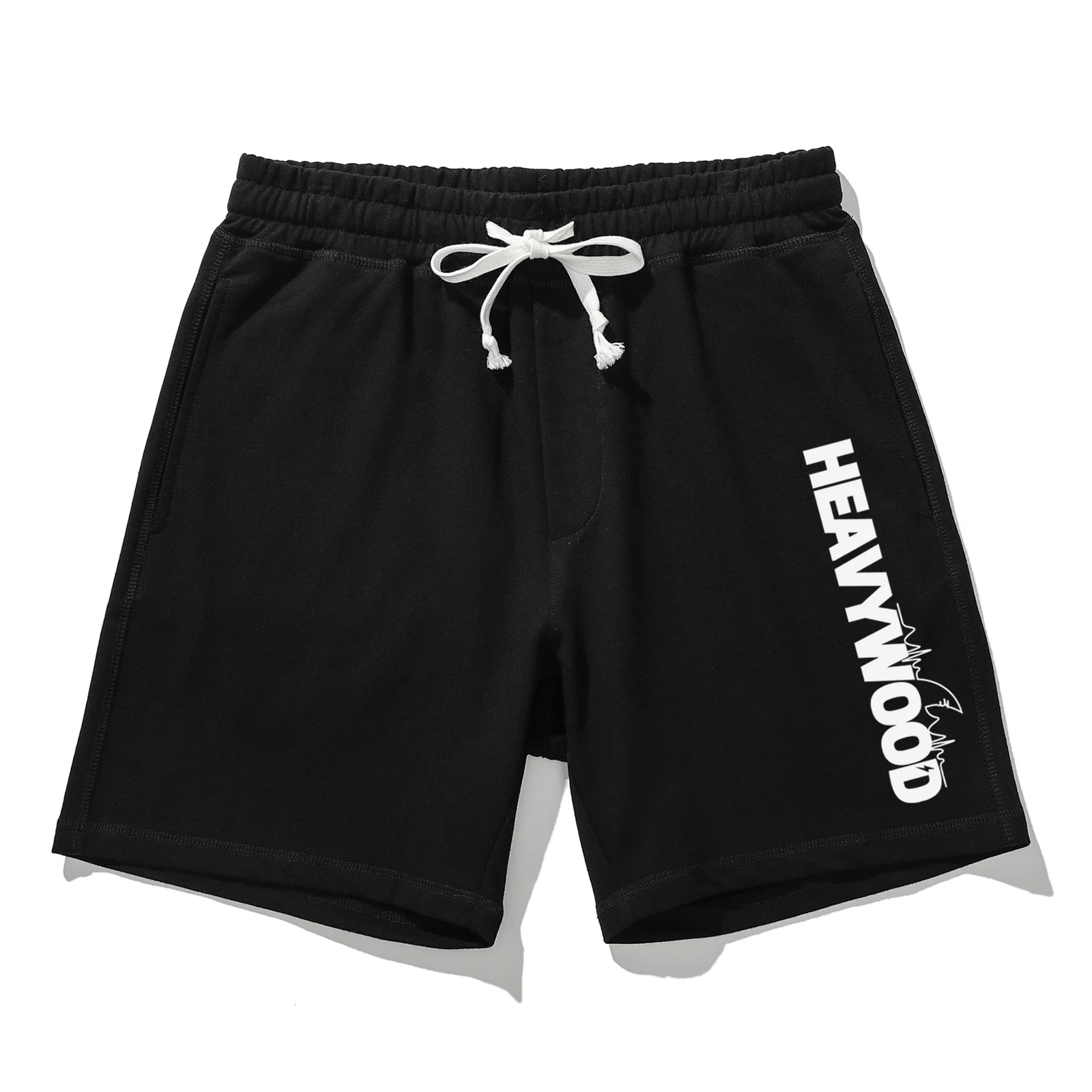 

Мужские повседневные шорты Heavywood из 100% хлопка, беговые джоггеры с принтом акул, спортивные шорты, мужские свободные дышащие розовые пляжные ...