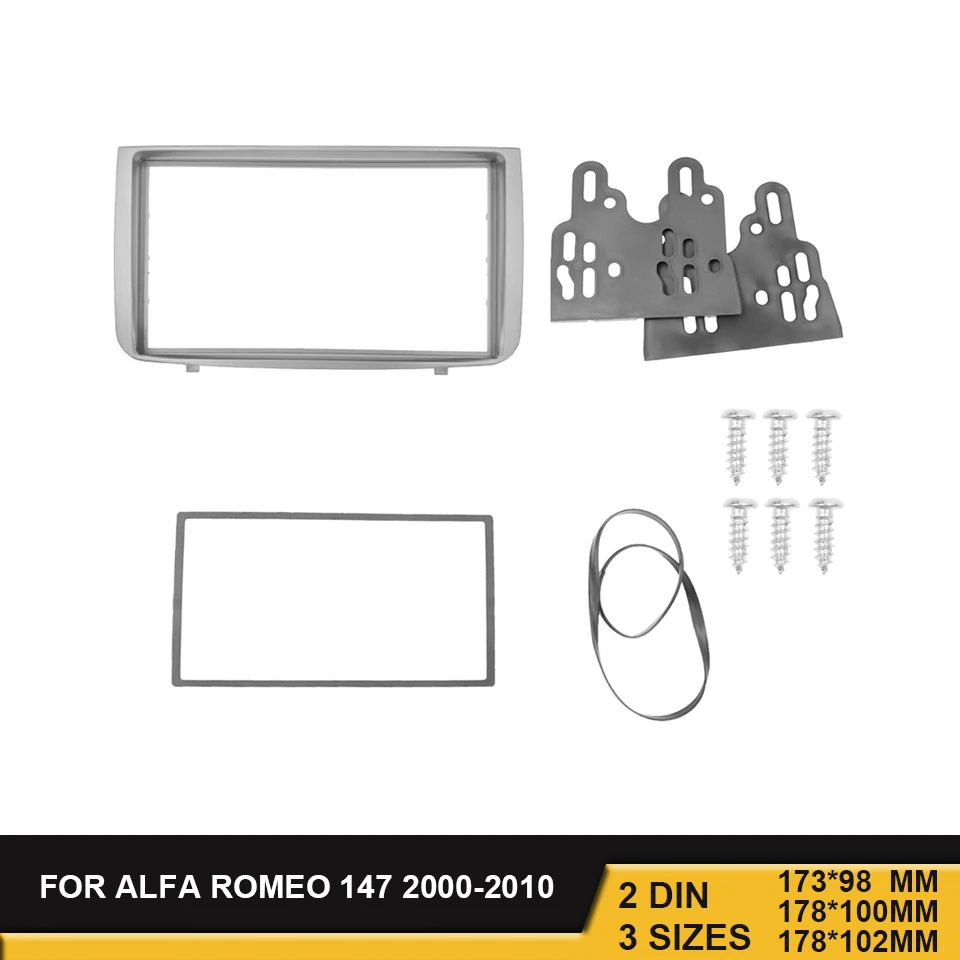 2 Din Автомобильная радиоприемник Fascia Для ALFA ROMEO 147 2000-2010 стерео DVD панель монтаж и