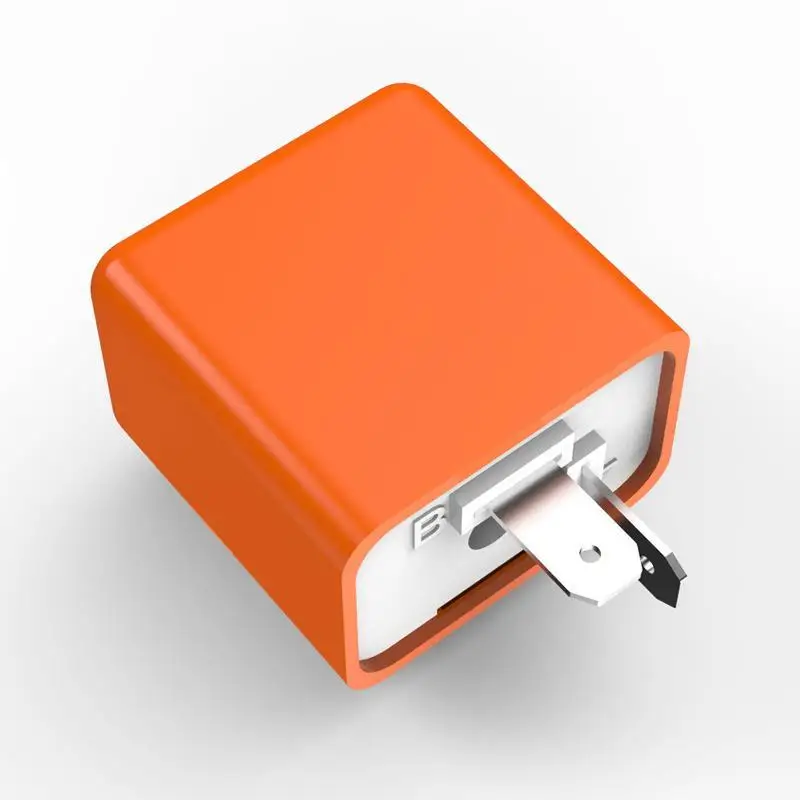 Orange Светодиодный Flasher 12V 2 Pin регулируемое частотное реле индикатор сигнала поворота для мотоцикла исправление - Color: Orange