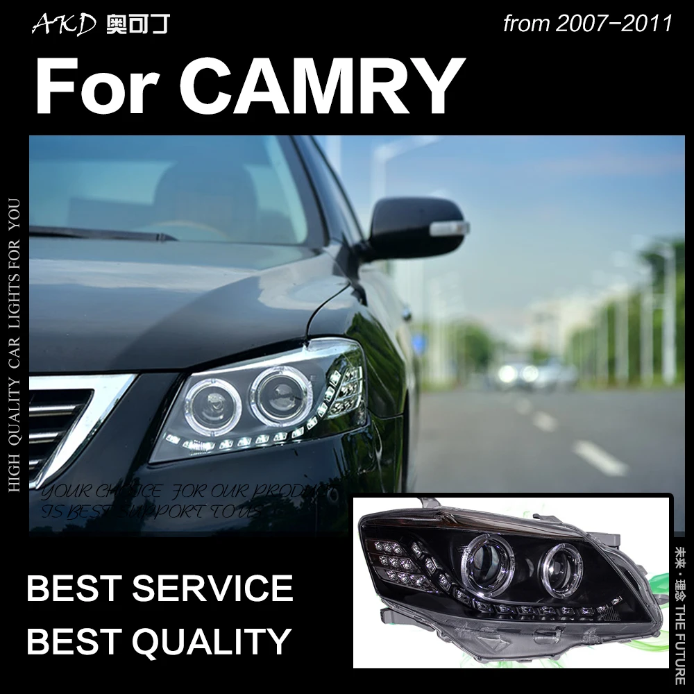 АКД стайлинга автомобилей для Toyota Camry фары 2009 2011 V45 светодиодный задний фонарь DRL