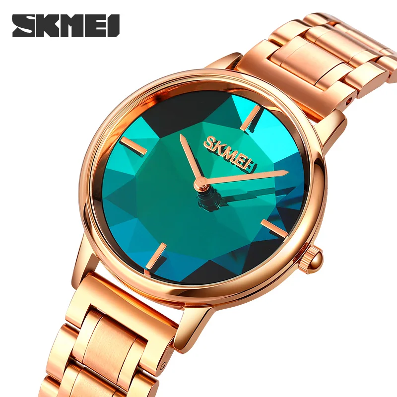 

SKMEI Quartz Watch For Women Fashion Luxury Ladies Hand Clock Wristwatch Waterproof Shockproof Gold Wrist Watches Lady Gril Gift