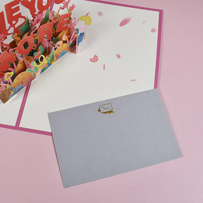 

Love You More 3d Cards Valentines Day Gift Postcard With Envelope