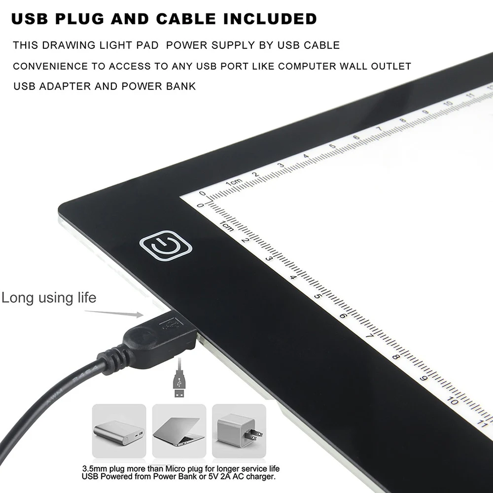 Горячая продажа Портативный А4 планшет со светодиодной подсветкой тату