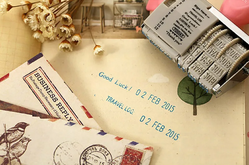 1 шт. WCIC слова Дата Ролик Штамп прозрачный штампы для DIY печать Stempel рождественские штампы ремесло Stempel для изготовления карт
