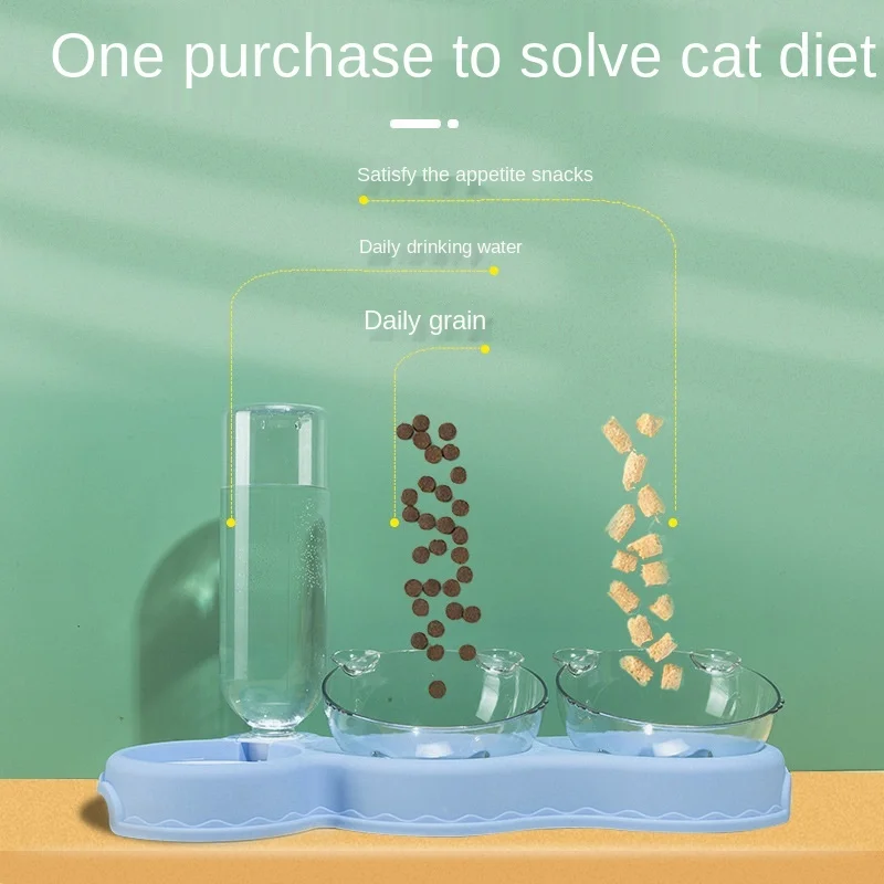 Для домашней собаки двойные чаша автоматическая Питьевая Бутылка для собак