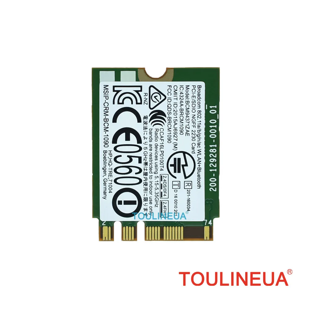 BCM94371ZAE 802.11ac SPS 849916-001 849915-001 BT4.1 867 / BCM94371 M2 NGFF Wi-Fi    PK BCM94352Z  HP