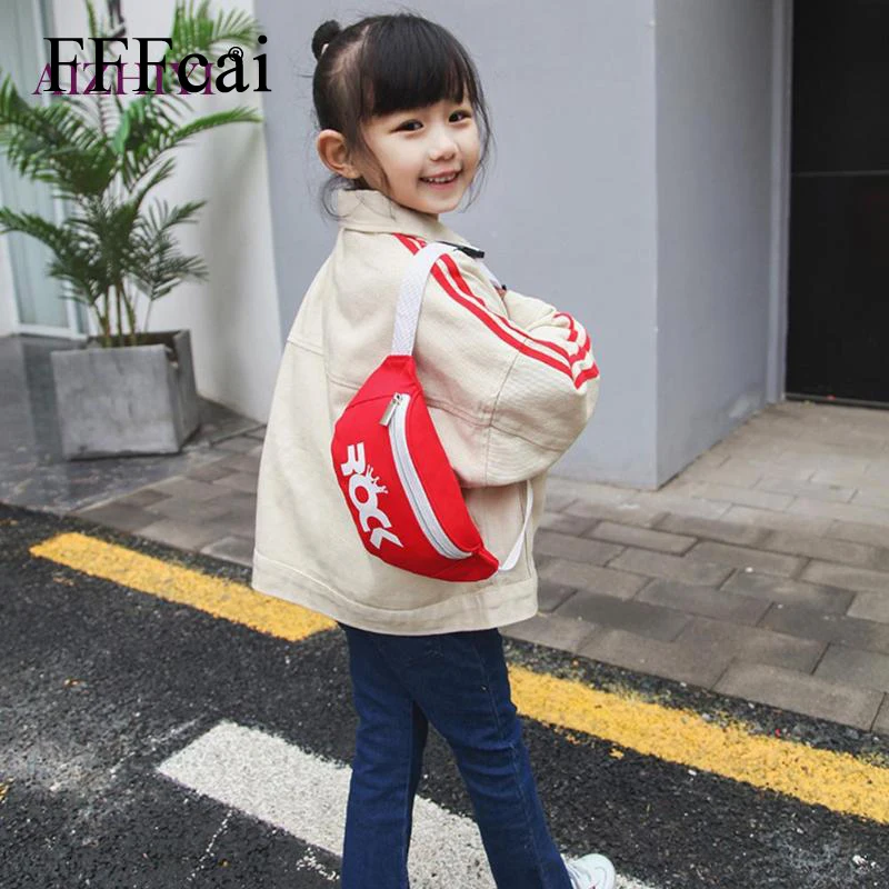 Детская поясная сумка для маленьких девочек модная однотонная нагрудная