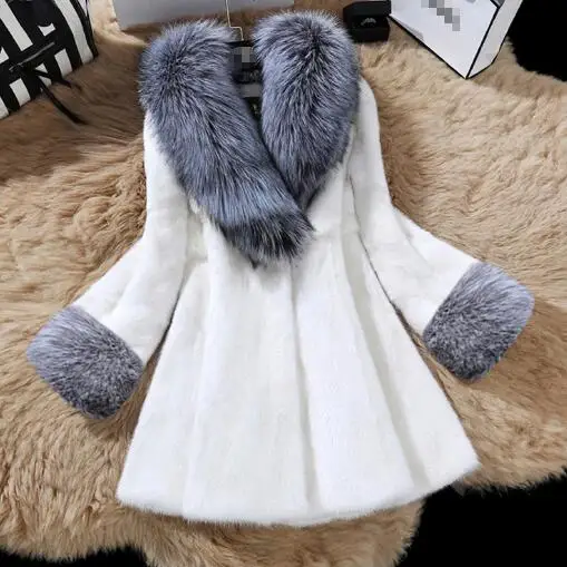 Женские пальто из искусственного меха с меховым воротником женские зимние tapados