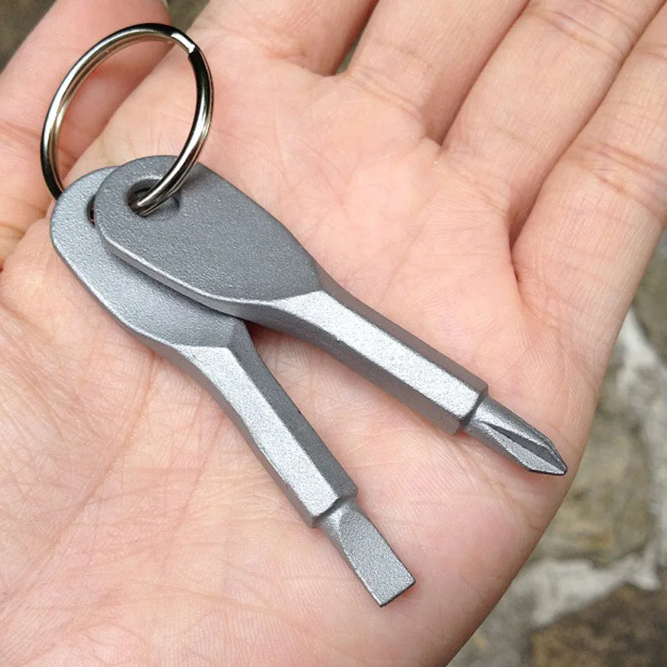 1 комплект из нержавеющей стали мини EDC многофункциональная отвертка форма ключа