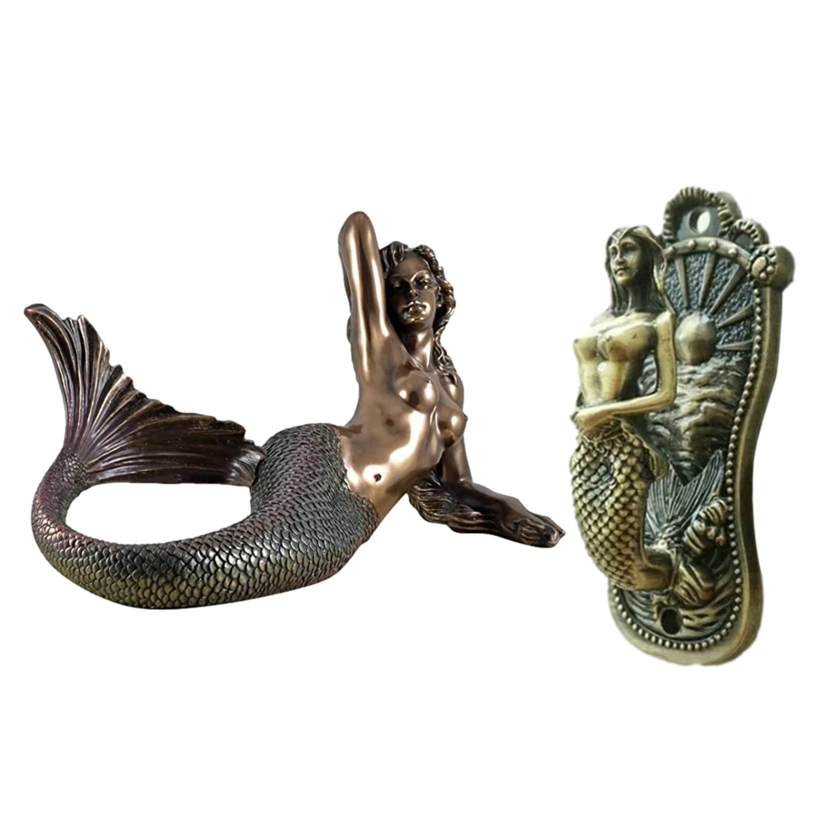 

Новый Винтажный декоративный крючок «русалка», настенное крепление, крючок для штор, крючок для пальто, элегантный настенный крючок для укр...