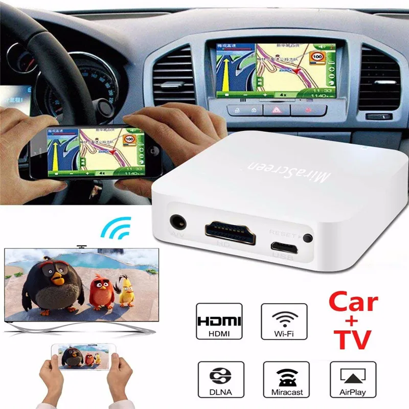 MiraScreen X7 Airplay Box Dongle 1080P WiFi зеркало автомобильное мультимедийное устройство