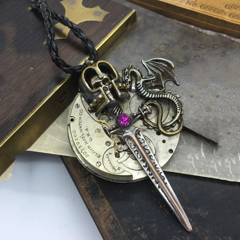 _ Механическое ожерелье с подвеской в стиле хип-хоп панк насекомое краб дракон