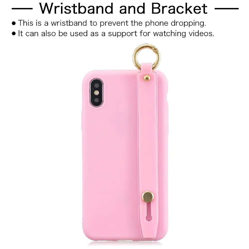 Для iPhone XS MAX простой однотонный Шикарный чехол с подставкой из матового ТПУ