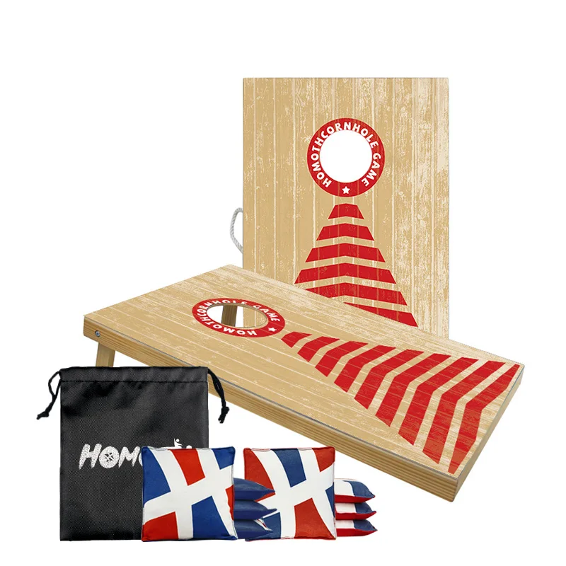 

Cornhole Boards Red Pyramid Set with 8 Cornhole Bags