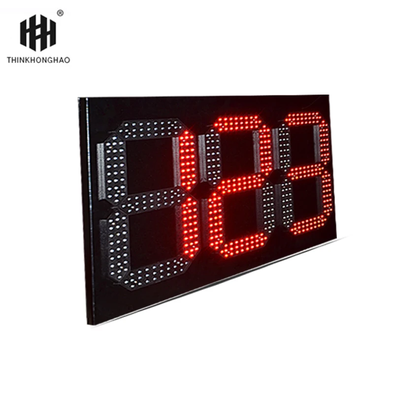 

[Hong hao] 10 inch 3-bit 888 red outdoor LED day countdown timer high quality outdoor waterproof LED display logo