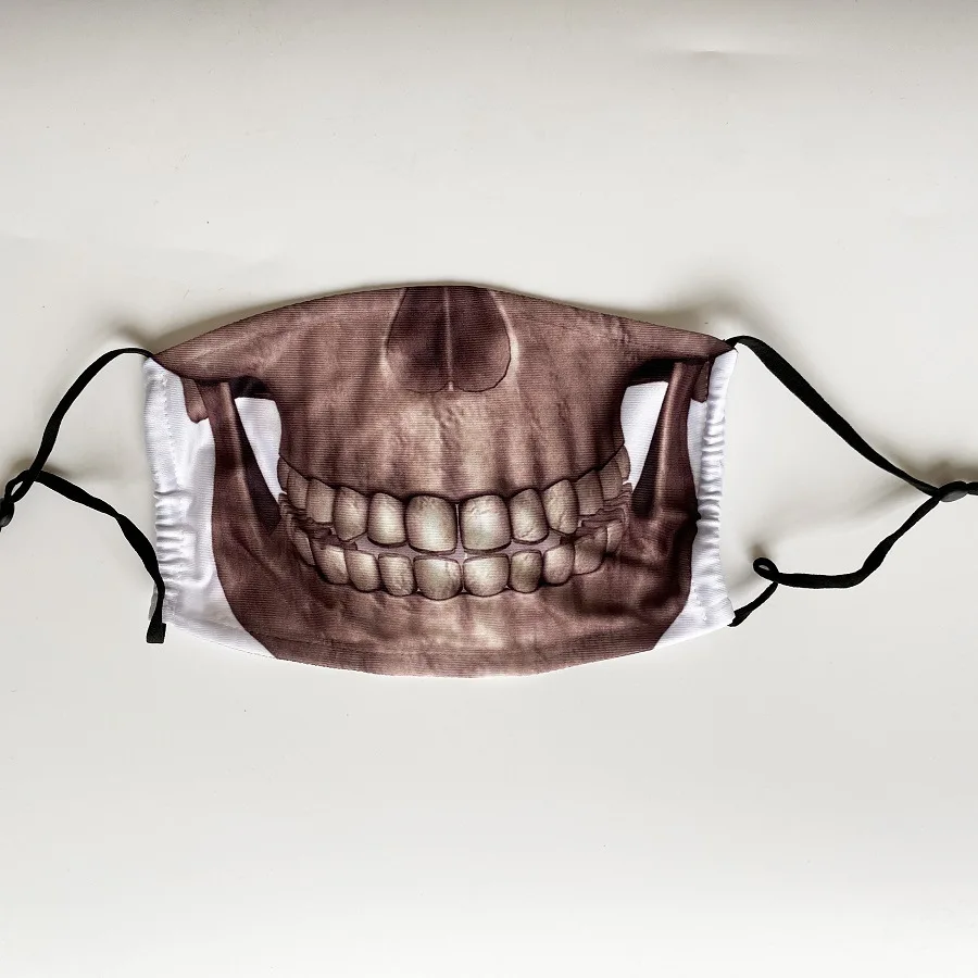 

50pcs Halloween Fashion Face Masks With Filter Adult Kids 3D Print Cotton Masks Washable Reusable Festival Designer Masks