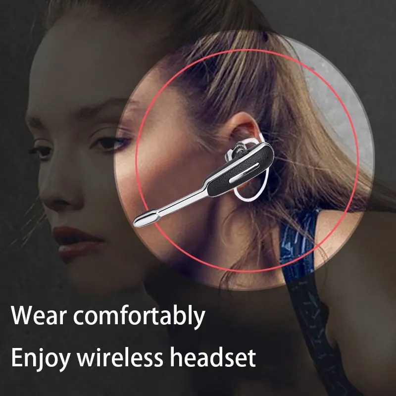 Универсальные беспроводные Bluetooth наушники подвесные бизнес с микрофоном для samsung