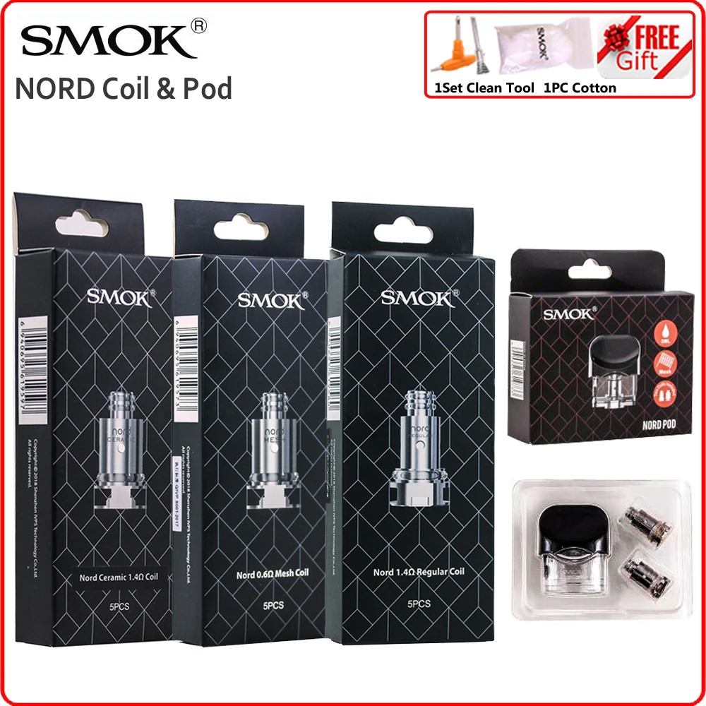 SMOK Nord катушка головка керамическая обычная сетка электронная сигарета картридж Pod ядро сопротивление для Nord электронная сигарета Vape