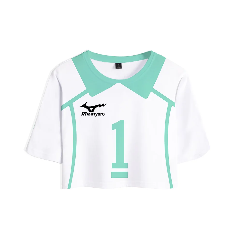 Аниме Haikyuu Cosplay костюм футболка Volleyball Club Oikawa Tooru летний топ с коротким рукавом