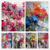 5d diy diamond painting abstract flowers full squareround drill embroidery cross stitch 5d home decoration wall art pictures