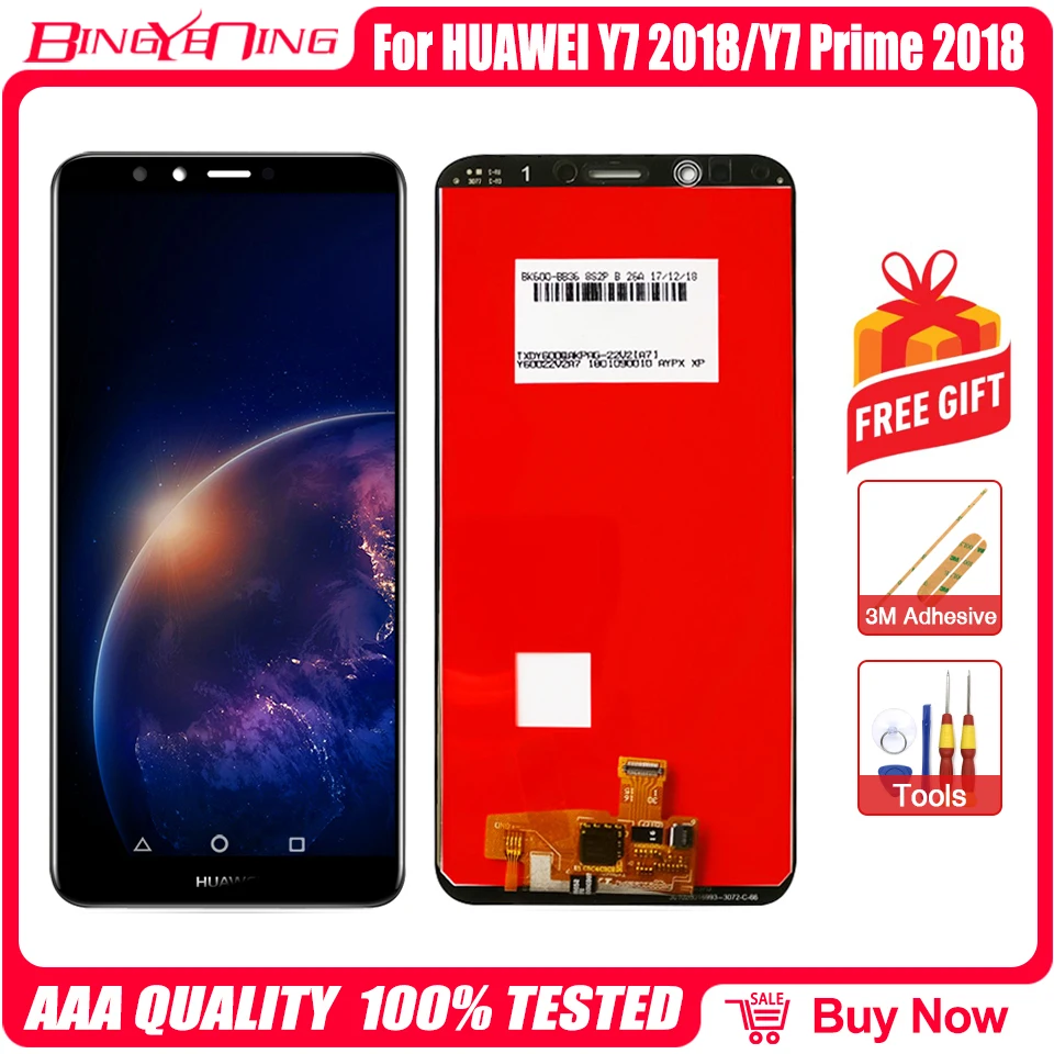 Для Huawei Y7 2018/Nova 2 Lite/Y7 Prime 2018/Y7 Pro 2018 ЖК дисплей + сенсорный экран дигитайзер стекло в